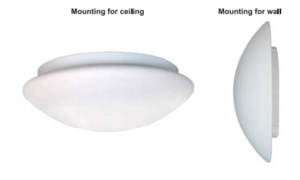 LED ceiling light with microwave sensor